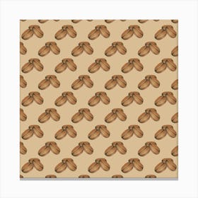 Coffee Beans Pattern Texture Canvas Print