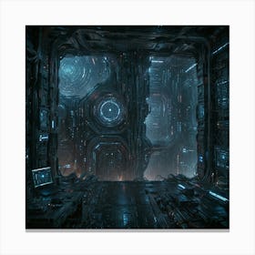 Futuristic Spaceship Canvas Print