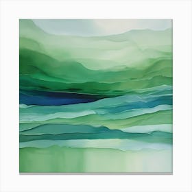 Abstract - Green And Blue Canvas Print