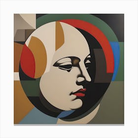 Ancient Abstract Portrait Canvas Print