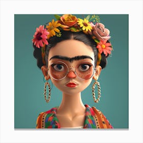 Frida Kahlo Avatar Style Canvas Print