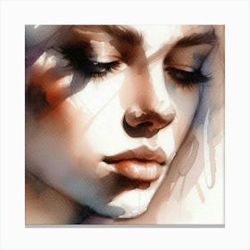 Watercolor Of A Woman 35 Canvas Print