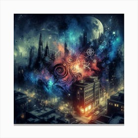 City At Night 1 Canvas Print