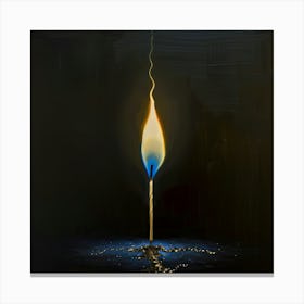 Burning Candle Canvas Print