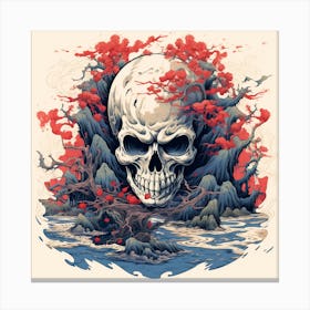 Skull In The Water 1 Canvas Print