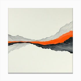 ''Black And Orange'' 1 Canvas Print