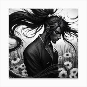 Black Samurai Canvas Print