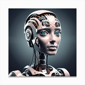 Cyborg Woman 34 Canvas Print