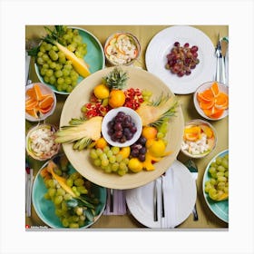 Table Full Of Fruit 1 Canvas Print