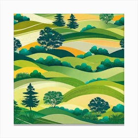 Landscape With Trees Canvas Print