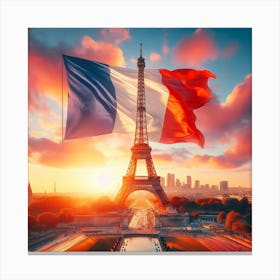 French  eiffel tower  Canvas Print