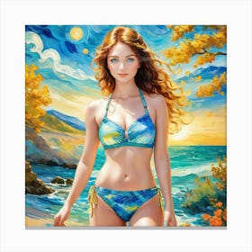 Girl In A Bikini gh 2 Canvas Print