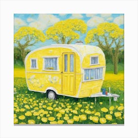Yellow Camper Canvas Print