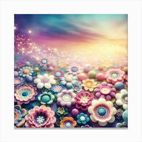 Colorful Flowers Background Canvas Print