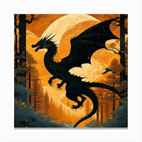 Sunset Dragon Canvas Print