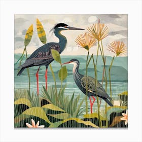 Bird In Nature Green Heron 2 Canvas Print