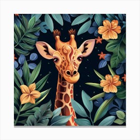 Jungle Giraffe (11) Canvas Print