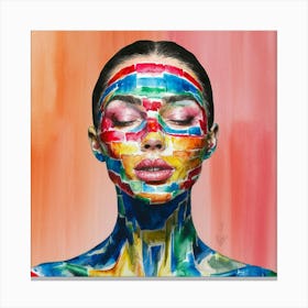 'Colorful Woman' 1 Canvas Print