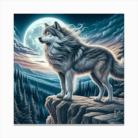 Wolf in wild 3 Canvas Print