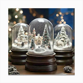 Snow Globes Canvas Print