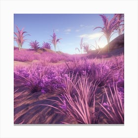 Purple Grass Canvas Print