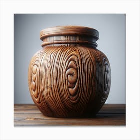 Wooden Jar Canvas Print
