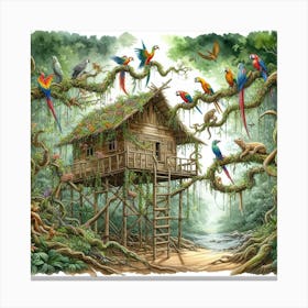The house in the woods Canvas Print