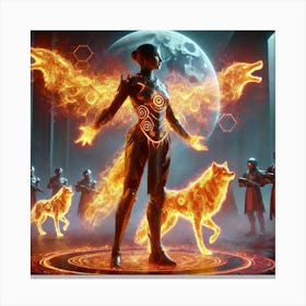 Zora Ashheart Yang Fire Communion Scifi Canvas Print