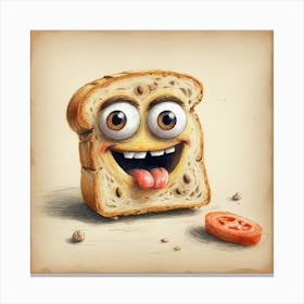 Bread - Illustration Canvas Print