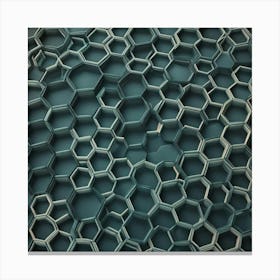 3d Hexagonal Pattern Canvas Print