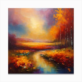 Autumn River Canvas Print