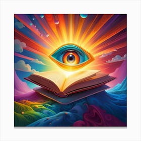 Eye Of The Book Pop Art Canvas Print