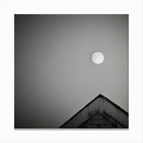 Moon Over The House Canvas Print