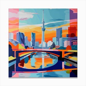 Abstract Travel Collection Tokyo Japan 2 Canvas Print