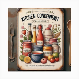 Kitchen Condiment Canvas Print