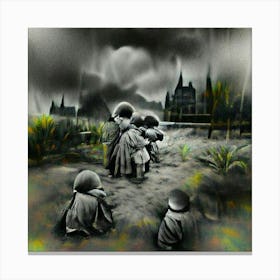 Children In The Desert Canvas Print