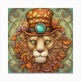 Steampunk Lion Canvas Print