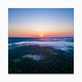 Sunrise In The Forest 2 Canvas Print