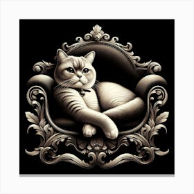 Cat In A Chair Canvas Print