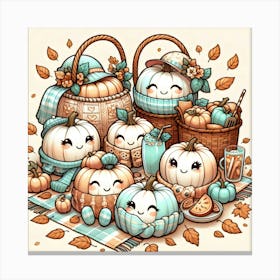 Autumn Pumpkins Canvas Print