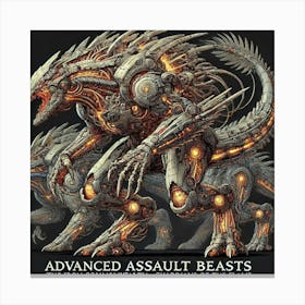 Hybrid Assault Beasts Advanced Mechanical Augmentations Iron Commonwealth Canvas Print