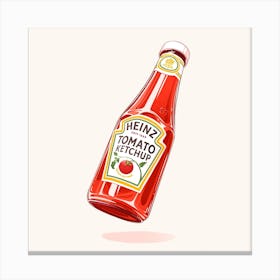 Ketchup Square Canvas Print