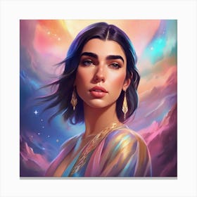 dua lipa fantasy art print portrait Canvas Print