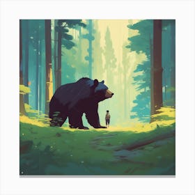 Bear In The Forest 15 Canvas Print