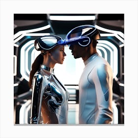 Futuristic Couple 37 Canvas Print