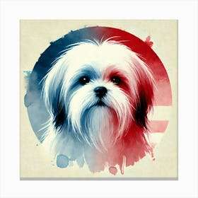 Watercolor Lhasa Apso 3 Canvas Print