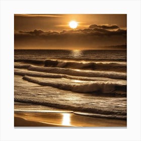 Sunset At The Beach 413 Canvas Print