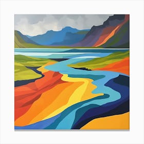 Abstract Travel Collection Iceland 4 Canvas Print
