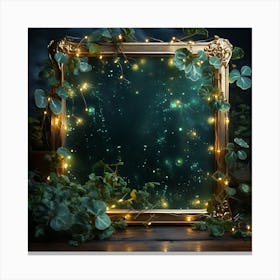 Frame With Fairy Lights Canvas Print