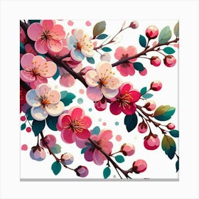 Branch of blossoming sakura Canvas Print